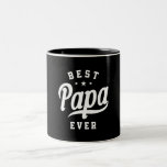 Mens Best Papa Ever - Funny Fathers Day Tweekleurige Koffiemok<br><div class="desc">In dit ontwerp staat: Beste Papa ooit. Geweldig cadeau idee voor je vader,  vader of opa in Vaderdag,  grootouders Dag,  jubileum,  kerst of Thanksgiving.</div>