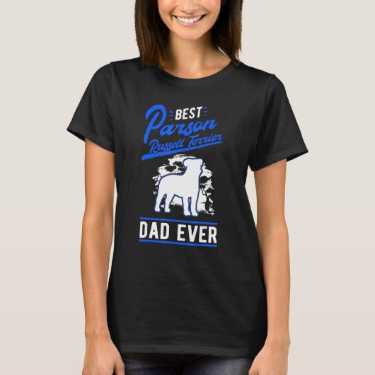 Mens Best Parson Russell Terrier Dad Ever Parson R T-shirt (Voorkant)
