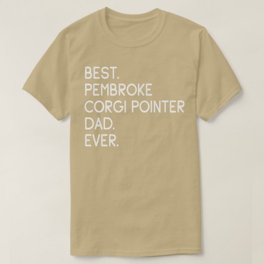 Mens Best Pembroke Corgi Pointer Dad Ever  T-shirt (Design voorkant)