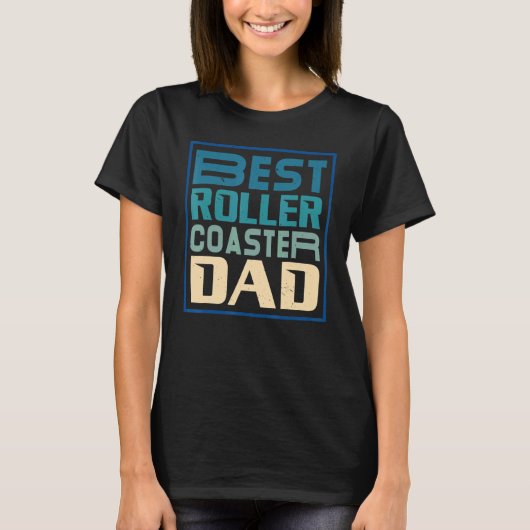 Mens Best Roller Coaster Dad Rollercoaster Amuseme T-shirt (Voorkant)