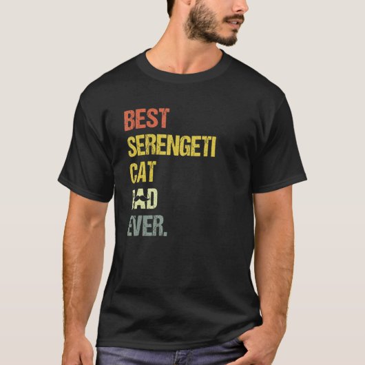 Mens Best Serengeti Cat Dad  Cat T-shirt (Voorkant)