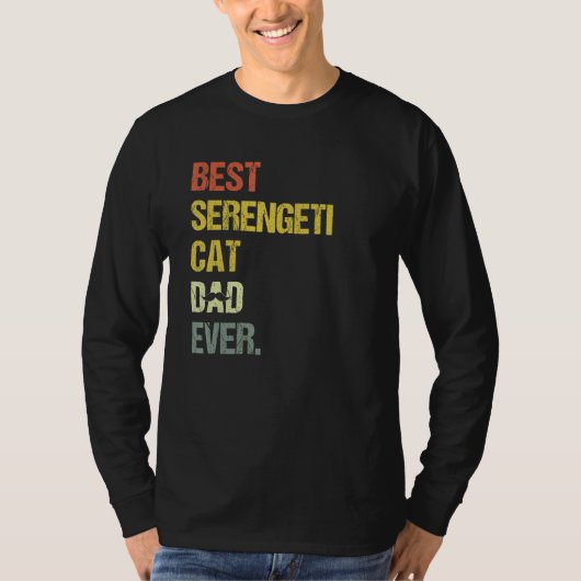 Mens Best Serengeti Cat Dad  Cat T-shirt (Voorkant)