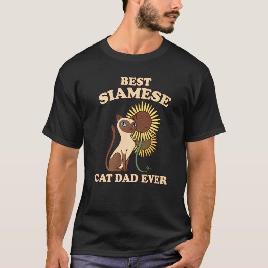 Mens Best Siamese Cat Dad Ever Cats Dad Cat Siames T-shirt (Voorkant)