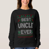 Mens Best Uncle Ever Christmas Pajamas Matching Ug Trui (Voorkant)