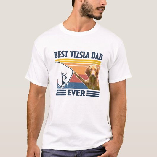 Mens Best Vizsla Dad Ever Funny Dog Lover Father's T-shirt (Voorkant)