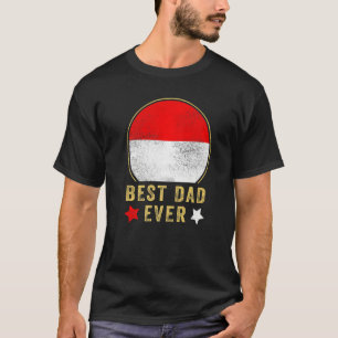 Mens Beste Papa Ooit Indonesische Vader Land Indon T-shirt