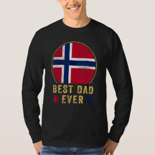 Mens Beste Papa Ooit Noorse Vader Land Noorwegen T-shirt