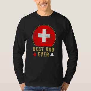 Mens Beste Papa Ooit Zwitserse Vader Land Zwitserl T-shirt