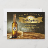 Mens bier verjaardagsfeest uitnodigingen (Voorkant)