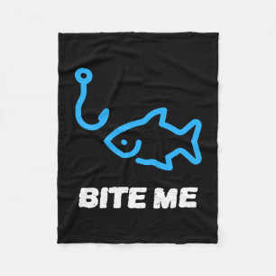 Mens bijt vis haak cadeau voor elke vis koning fleece deken