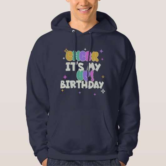MEN'S BIRTHDAY CHEER UP PULLOVER HOODIE  (Voorkant)
