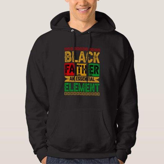 Mens Black Father The Essential Element - Father's Hoodie (Voorkant)
