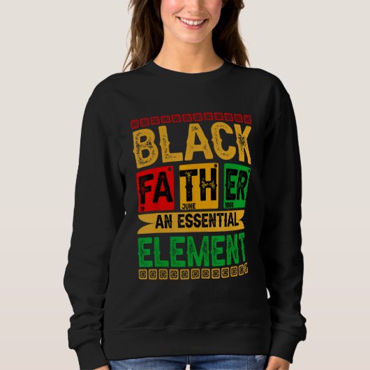 Mens Black Father The Essential Element - Father's Trui (Voorkant)