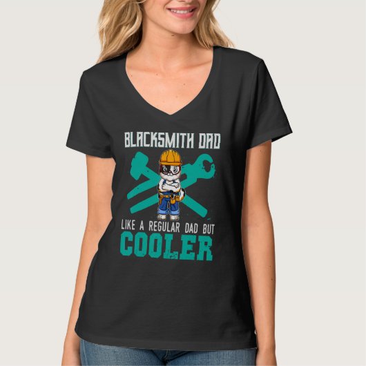 Mens Blacksmith Dad Like A Regular Dad But Cooler T-shirt (Voorkant)