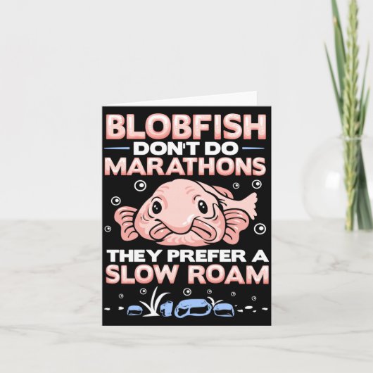 Mens blobvis marathons blobvis zee vis blobvis kaart (Voorkant)