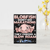 Mens blobvis marathons blobvis zee vis blobvis kaart (Gele Bloem)