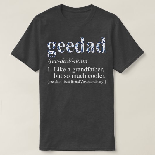 Mens Blue Tie Die Cool Geedad Like a Grandfather  T-shirt (Design voorkant)