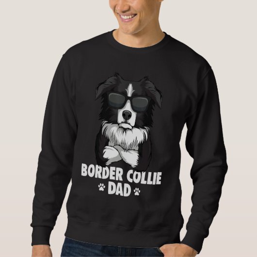 Mens Border Collie Dog Dad Trui (Voorkant)
