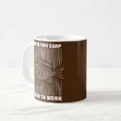 Mens Born to fish carp forced to work quote gift Koffiemok (Voorkant links)
