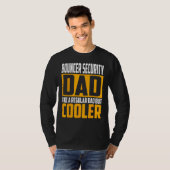 Mens Bouncer Security Vader Net als een gewone v T-shirt (Voorkant volledig)