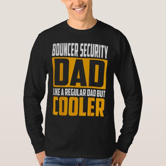 Mens Bouncer Security Vader Net als een gewone v T-shirt (Voorkant)