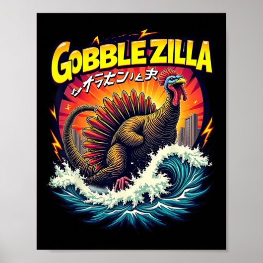 Mens Boys Funny Thanksgiving Gobble  Poster (Voorkant)