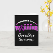 Mens Broer Van Een Warrior Overdose Bewustzijn Kaart (Gele Bloem)