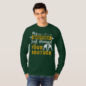 Mens Brother Of Wrestling Athlete My Brother T-shirt (Voorkant volledig)