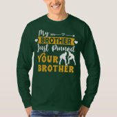 Mens Brother Of Wrestling Athlete My Brother T-shirt (Voorkant)