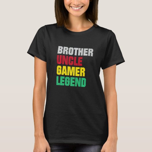 Mens Brother Uncle Gamer Legend Favorite Best Game T-shirt (Voorkant)