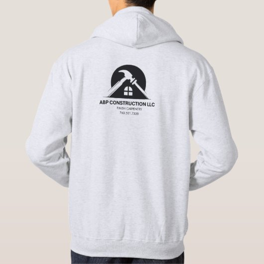 Men's Business Hoodie with front and back logo-ABP (Achterkant)