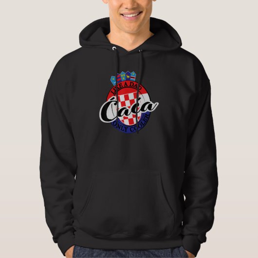 Mens Caca Dad in Croatian Croatia Hoodie (Voorkant)