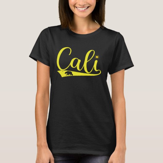 Mens Cali California Bear CA Republic T-shirt (Voorkant)