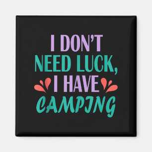 Mens camper hiker outdoor trip heeft geen geluk no magneet