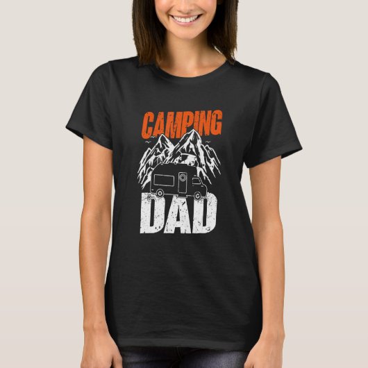 Mens Camping Dad Camper Caravan Camping 1 T-shirt (Voorkant)