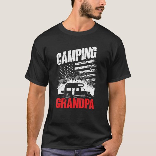 Mens Camping Grandpa Camper Caravan Camping 3 T-shirt (Voorkant)
