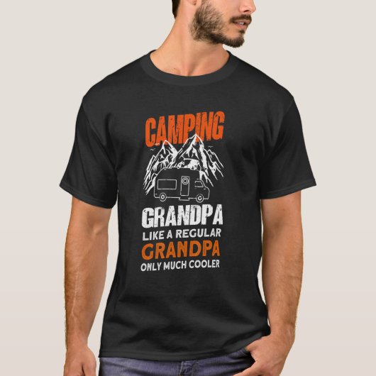 Mens Camping Grandpa - Camper Caravan Funny Campin T-shirt (Voorkant)