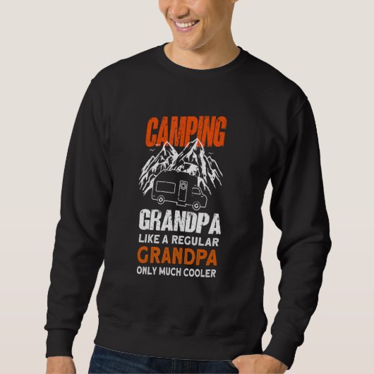 Mens Camping Grandpa - Camper Caravan Funny Campin Trui (Voorkant)
