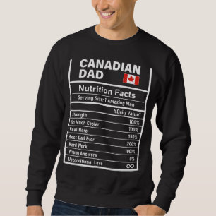 Mens Canadese Vader Voedingsfeiten Vaderdag Nat Trui