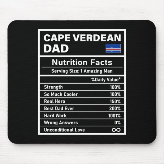Mens Cape Verregeringsagentschap Dad Rition Feiten Muismat (Voorkant)