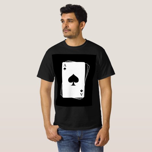 mens cards design t shirt (Voorkant volledig)