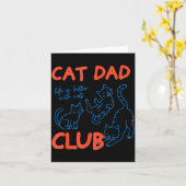 Mens Cat Dad Club Funny Cat Meme Fathers Day Cat L Kaart (Gele Bloem)
