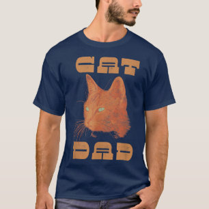 Mens Cat Dad Vintage Father's Day T-shirt