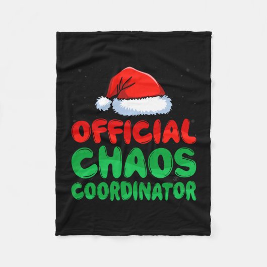 Mens chaos coördinator kerstmuts xmas vakantie fleece deken (Voorkant)