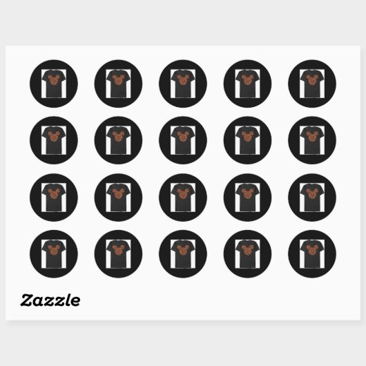 Mens Characters Mouse Ears Halloween Icons  Ronde Sticker (Vel)