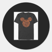 Mens Characters Mouse Ears Halloween Icons  Ronde Sticker (Voorkant)