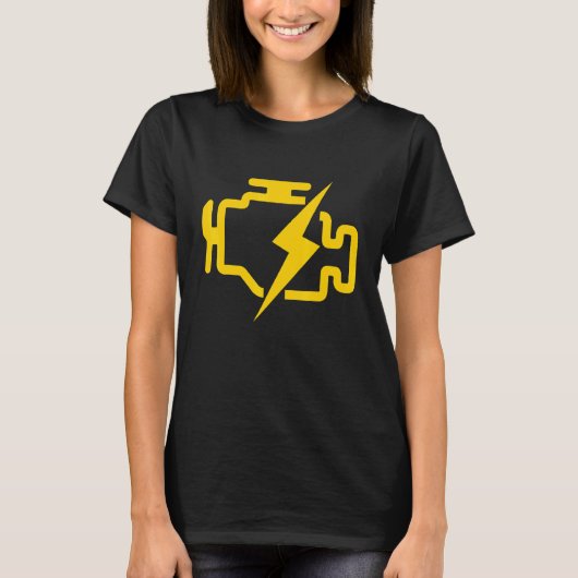 Mens Check Engine Light Engine Damage Car Mechanic T-shirt (Voorkant)