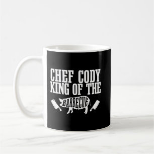 Mens Chef Cody is King of The Barbecue BBQ Grillin Koffiemok