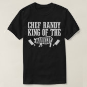 Mens Chef Randy Is King of The Barbecue BBQ Grilli T-shirt (Design voorkant)