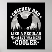 Mens Chicken Dad Like A Regular Dad Funny Chicken Poster (Voorkant)